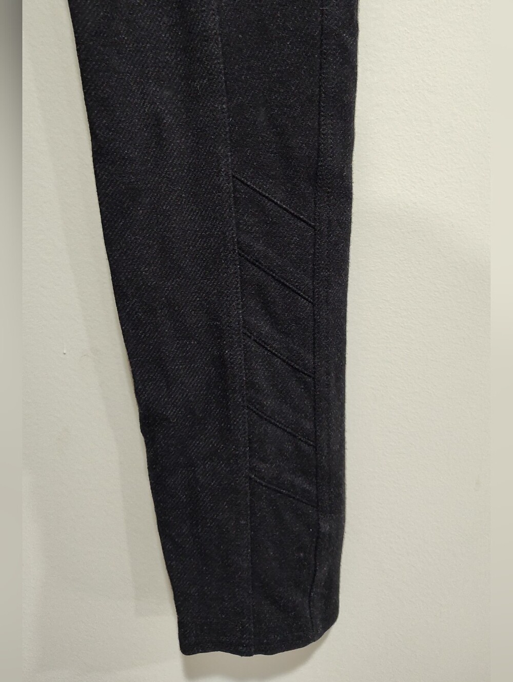 Athleta Ponte Moto Pants Skinny Stretch Snap/Zipper Black/Charcoal Gray Size 10 - Picture 2 of 15